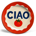 Plates 'Ciao Tomato' by Ms Doodle: 8 Inch