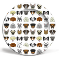 8 INCH PLATE, DOGS BY KITTY & REX DESIGNS