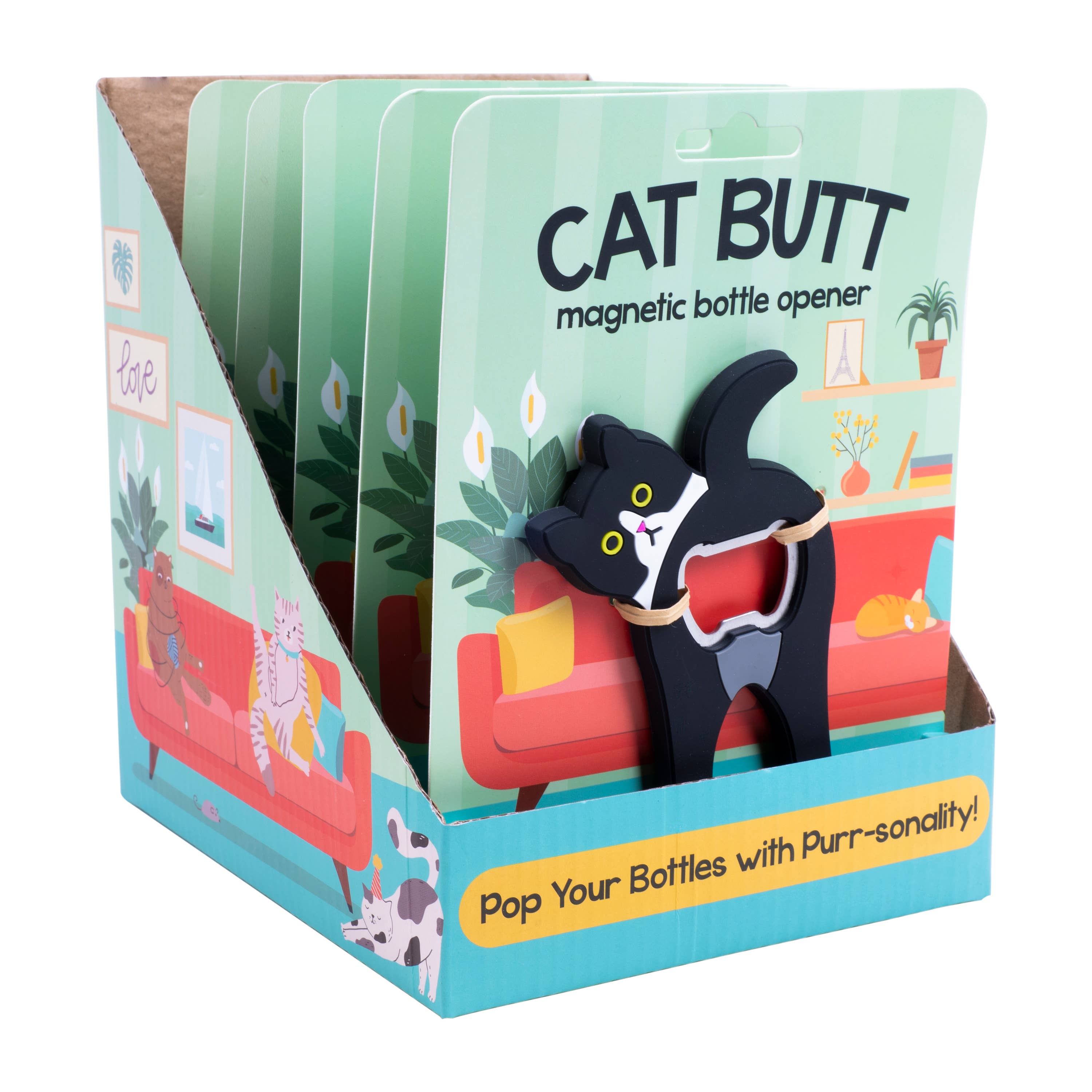 Cat Butt Magnetic Bottle Opener –Novelty Gift for Cat Lovers